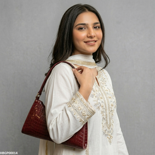 HBGP00014 Crocodile Pattern Armpit Hand Bag - HBGP